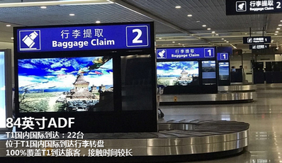 T1國內國際到達行李轉盤(pán)ADF媒體廣告